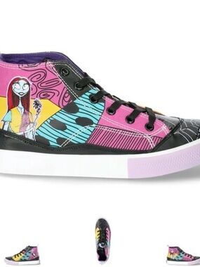 Women's Disney Nightmare Before Christmas High Top Lace Up sneakerJack Sally 6.5